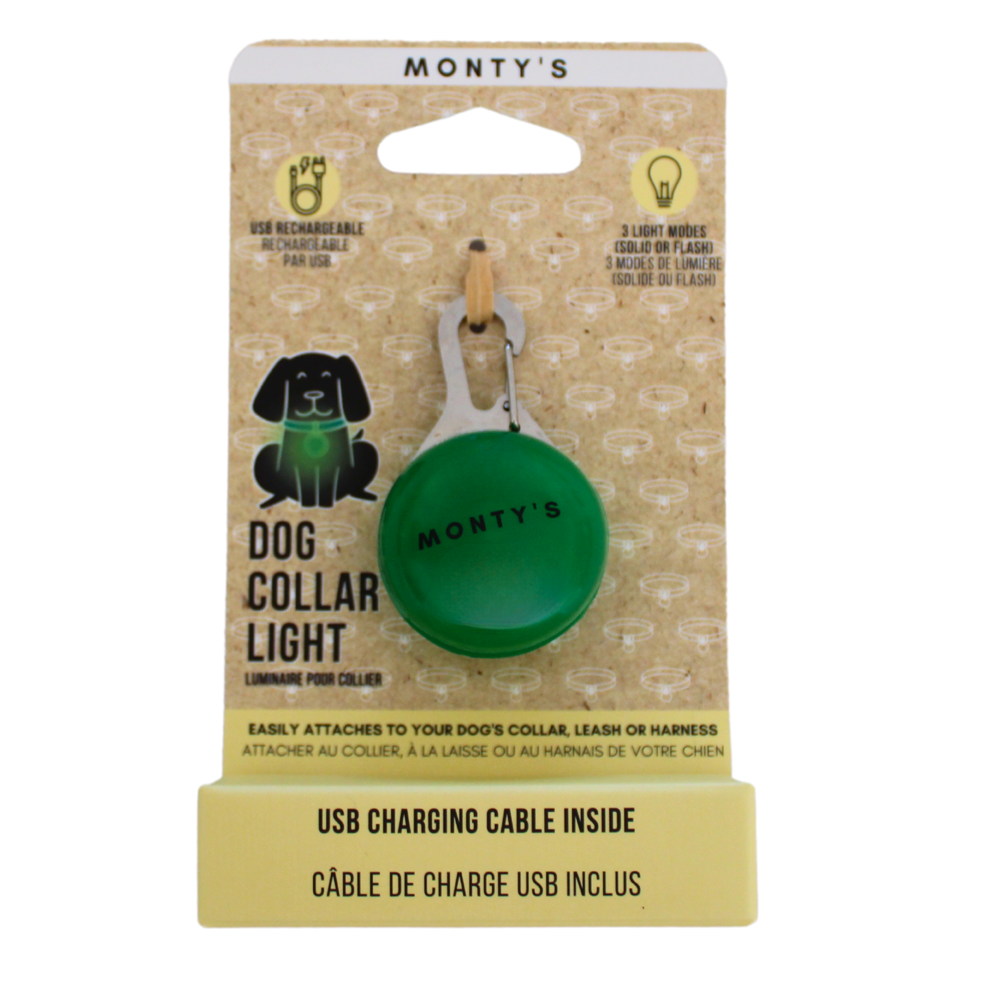 Collier/harnais lumineux pour chien rechargeable par USB 🍁