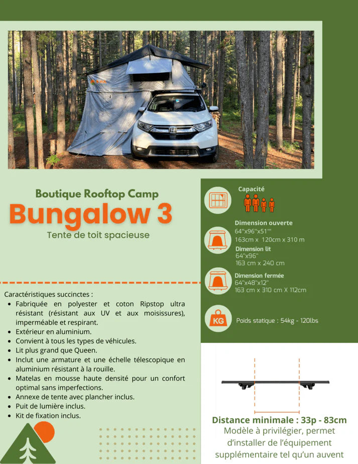 Location tente de toit – Aventure plein air avec Rooftop Camp Sherbrooke