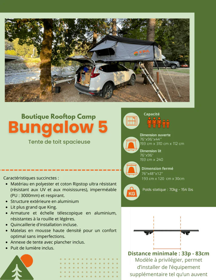 Location tente de toit – Aventure plein air avec Rooftop Camp Sherbrooke