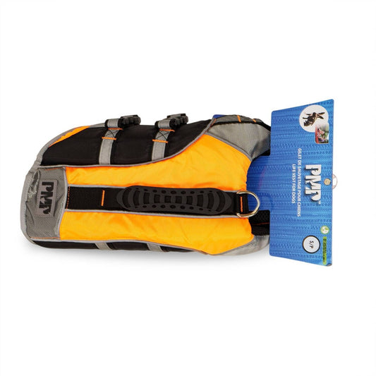 Gilet de sauvetage pour chien avec patch Sun Alert – orange vif & flottabilité
