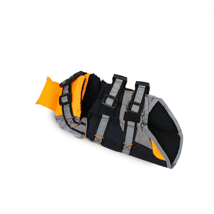 Gilet de sauvetage pour chien avec patch Sun Alert – orange vif haute visibilité