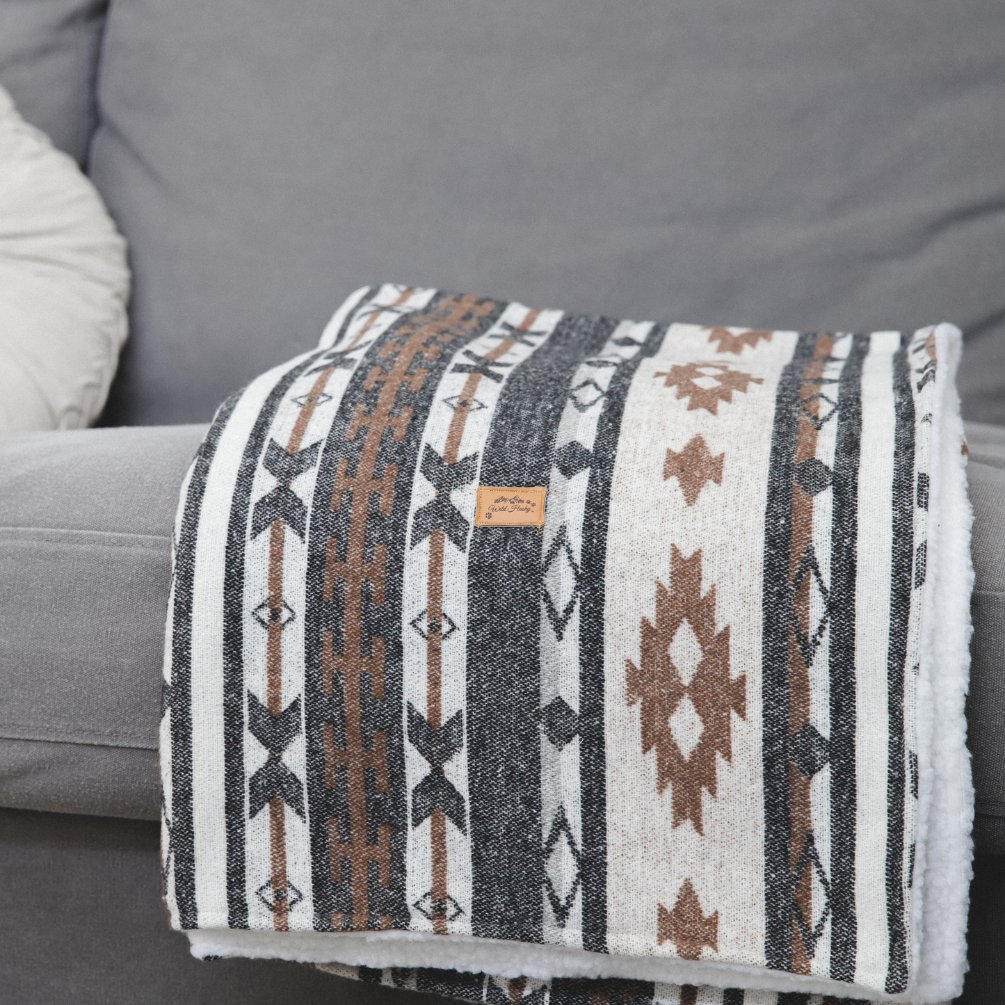 Couverture de laine réversible avec doublure Sherpa - Premium 🍁