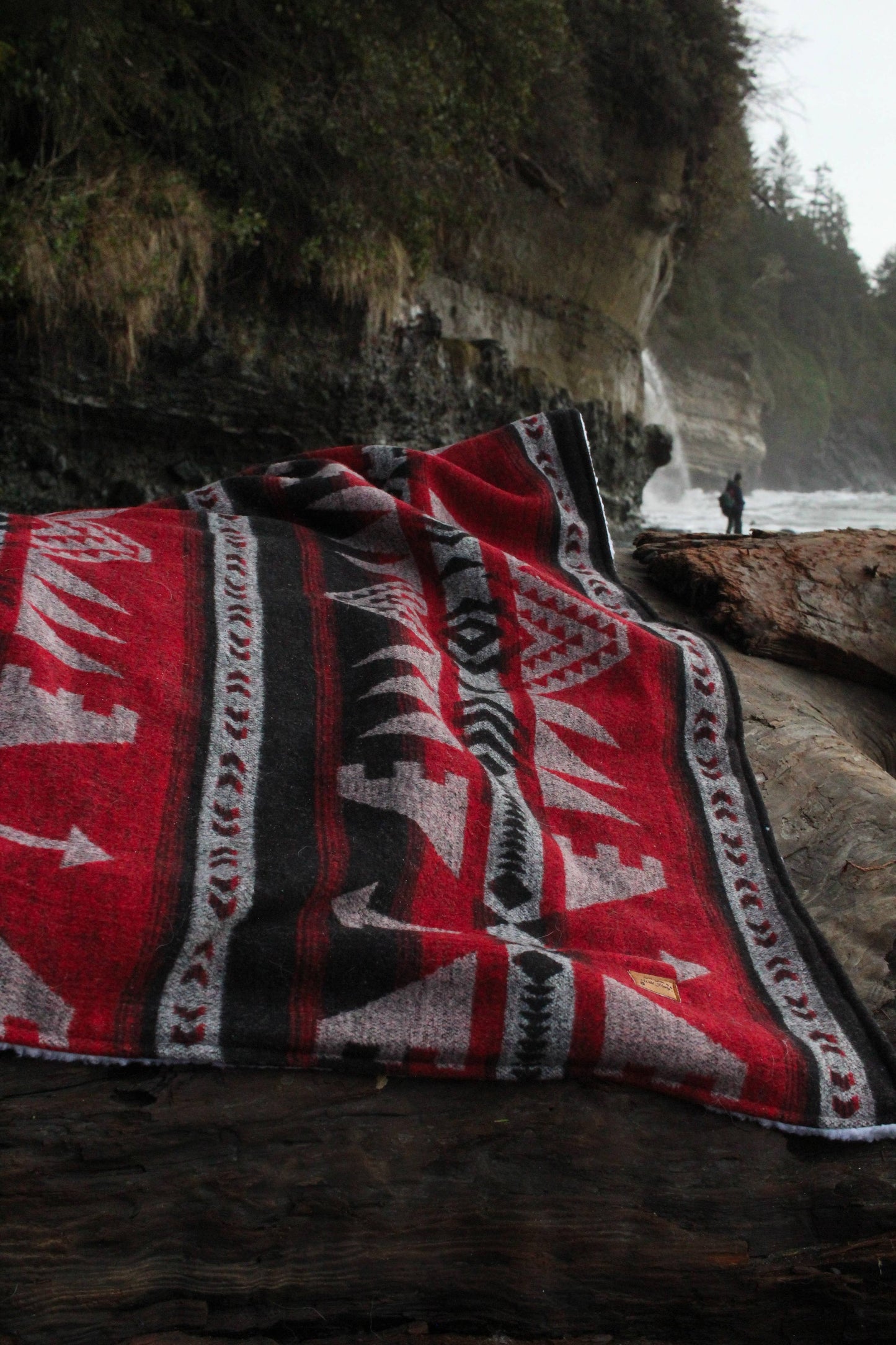 Couverture de laine réversible avec doublure Sherpa - Premium 🍁